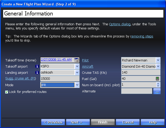 Flight Plan Wizard